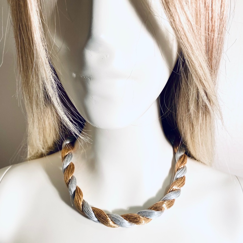 Vintage Necklace Silver and Gold Tone
